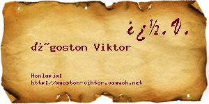 Ágoston Viktor névjegykártya
